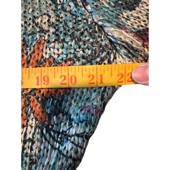 Anthropology Aldo Martins Floral Pattern Long Sleeve open knit Womens Cardigan - Picture 2 of 6